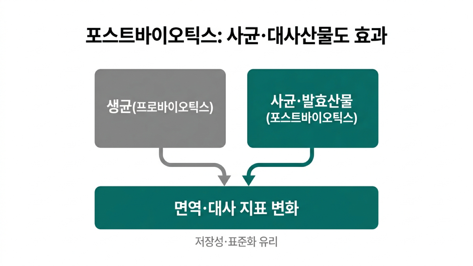 포스트바이오틱스 개념 도식