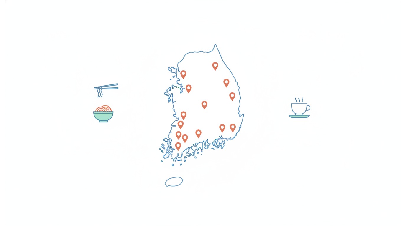 전국 검증 맛집 135곳 분포 지도